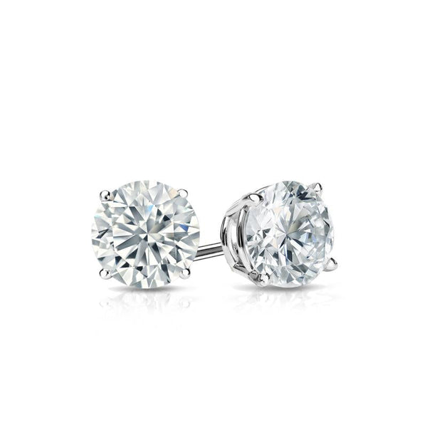 2.00 ct. tw Lab Grown Diamond Stud Earrings Set with 4-Prong Basket in 14K Gold (H-I, VS)