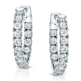 2.00 ct. tw Lab Grown Diamond Hoop Earrings in 14K Gold (E-F, SI)