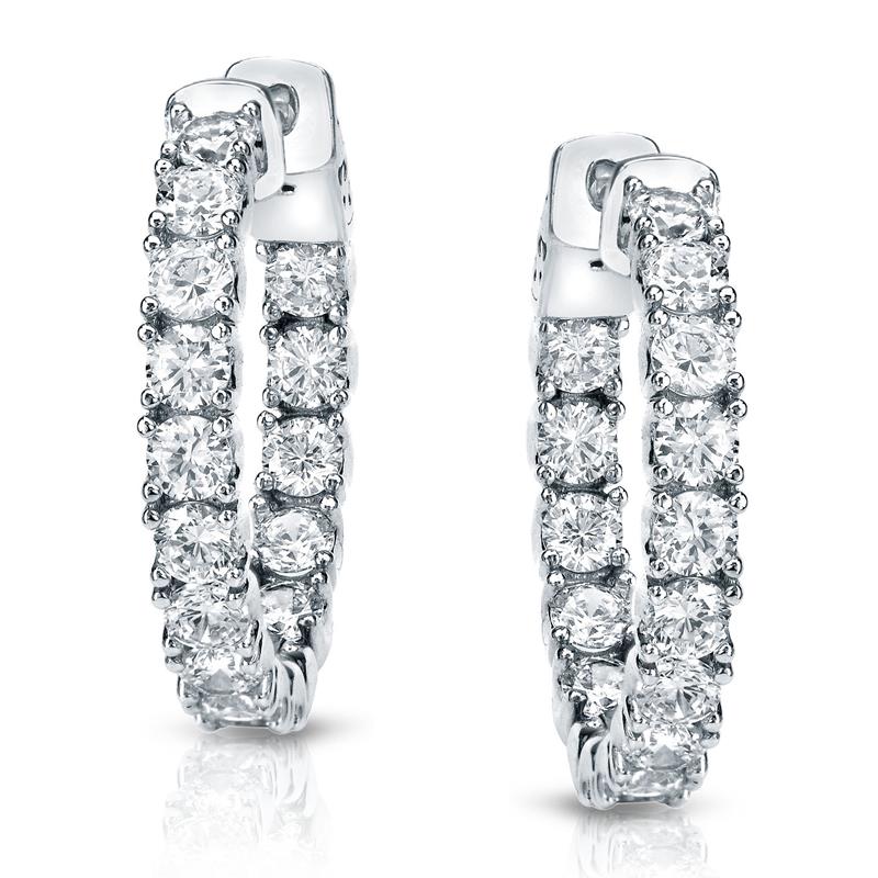 Simran Collection — 2.00 ct. tw Lab Grown Diamond Hoop Earrings in 14K Gold (E-F, SI)
