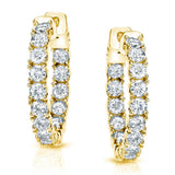 3.00 ct. tw Lab Grown Diamond Hoop Earrings in 14K Gold (E-F, SI)