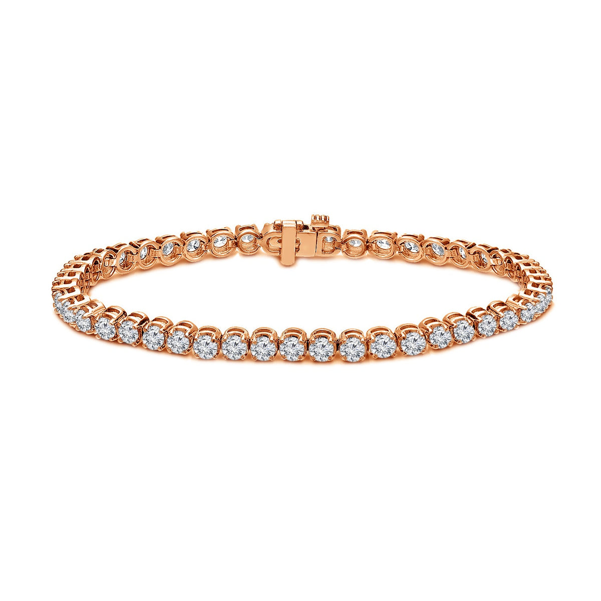 Simran Collection — 6.00 ct. tw Lab Grown Diamond Tennis Bracelet Set in 4-Prong 14K Gold (E-F, SI)