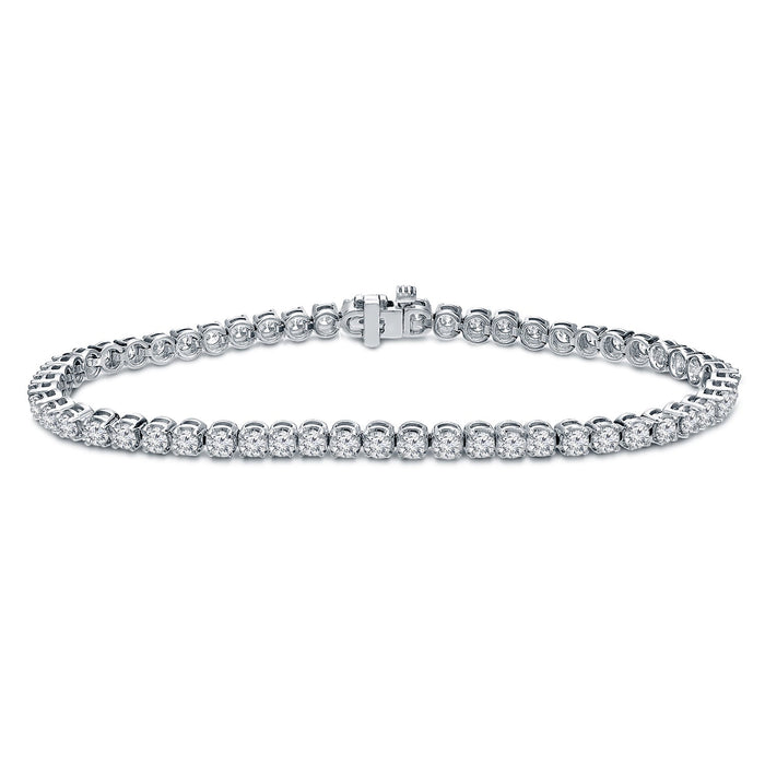 1.00 ct. tw Lab Grown Diamond Tennis Bracelet Set in 4-Prong 14K Gold (E-F, SI)
