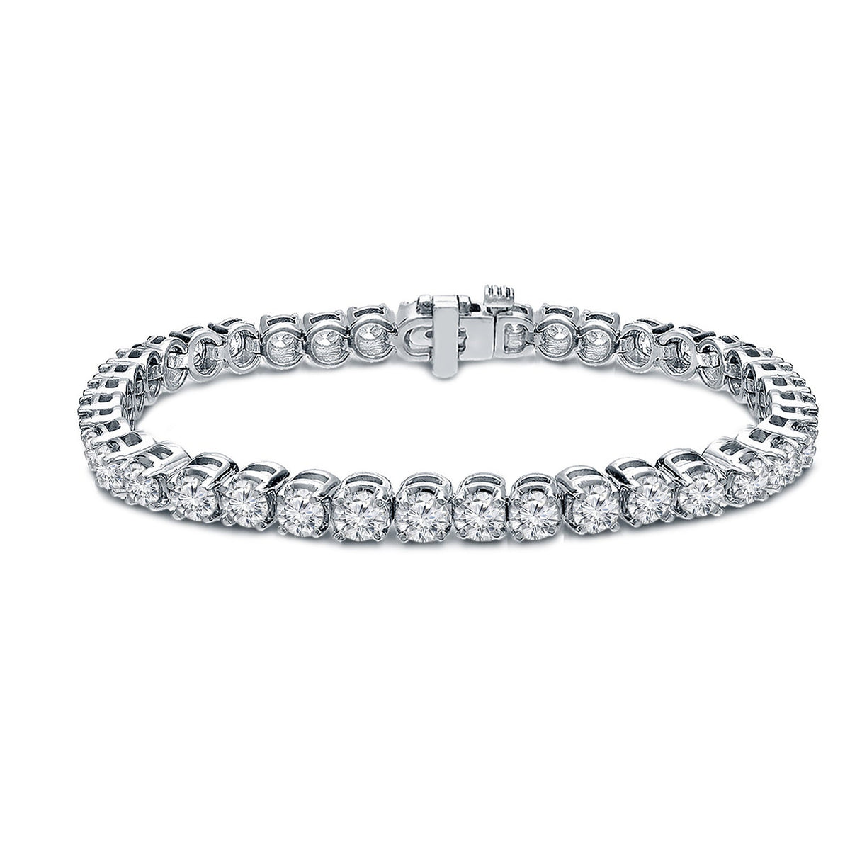 Simran Collection — 7.00 ct. tw Lab Grown Diamond Tennis Bracelet Set in 4-Prong 14K Gold (E-F, SI)