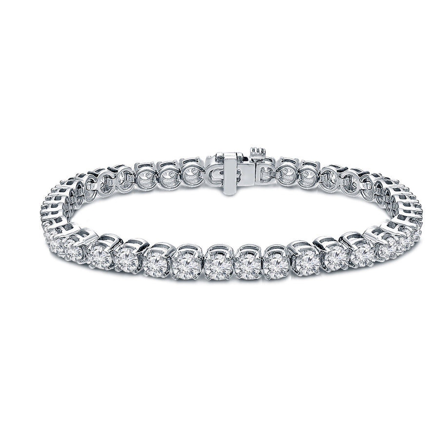 Simran Collection — 7.00 ct. tw Lab Grown Diamond Tennis Bracelet Set in 4-Prong 14K Gold (E-F, SI)