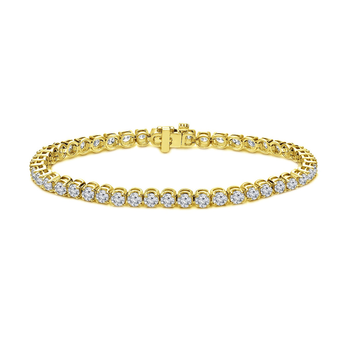 Simran Collection — 5.00 ct. tw Lab Grown Diamond Tennis Bracelet Set in 4-Prong 14K Gold (E-F, SI)
