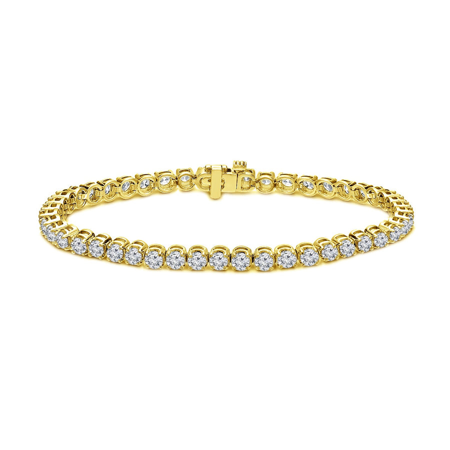 Simran Collection — 5.00 ct. tw Lab Grown Diamond Tennis Bracelet Set in 4-Prong 14K Gold (E-F, SI)