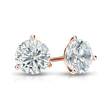 1.00 ct. tw Lab Grown Diamond Stud Earrings Set with 3-Prong Martini in 14K Gold (E-F, SI)