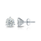 0.75 ct. tw Lab Grown Diamond Stud Earrings Set with 3-Prong Martini in 14K Gold (E-F, SI)