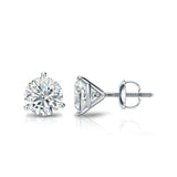 0.30 ct. tw Lab Grown Diamond Stud Earrings Set with 3-Prong Martini in 14K Gold (E-F, SI)
