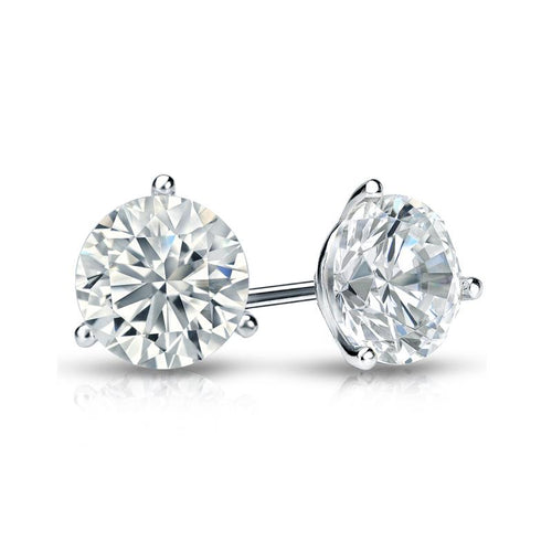 Simran Collection — 0.25 ct. tw Lab Grown Diamond Stud Earrings Set with 3-Prong Martini in 14K Gold (E-F, SI)