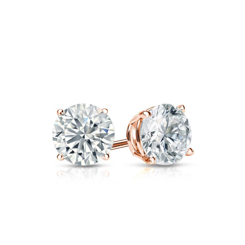 Simran Collection — 0.40 ct. tw Lab Grown Diamond Stud Earrings Set with 4-Prong Basket in 14K Gold (E-F, SI)