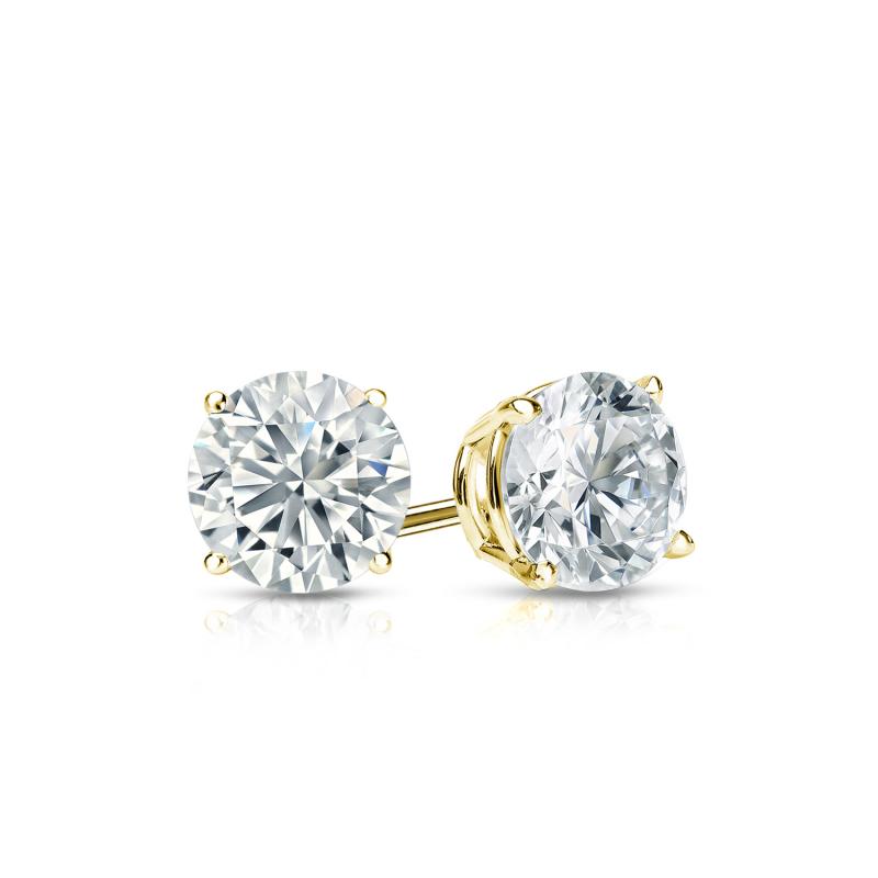 Simran Collection — 0.75 ct. tw Lab Grown Diamond Stud Earrings Set with 4-Prong Basket in 14K Gold (E-F, SI)