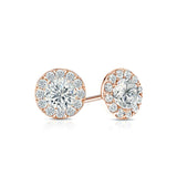 Halo 1.00 ct. tw Lab Grown Diamond Stud Earrings in 14K Gold (E-F, SI)