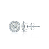 Halo 2.00 ct. tw Lab Grown Diamond Stud Earrings in 14K Gold (E-F, SI)