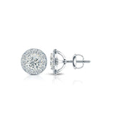 Halo 1.00 ct. tw Lab Grown Diamond Stud Earrings in 14K Gold (E-F, SI)