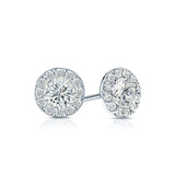 Halo 0.25 ct. tw Lab Grown Diamond Stud Earrings in 14K Gold (E-F, SI)