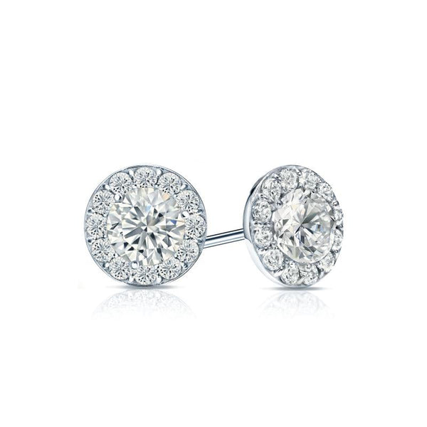 Halo 0.25 ct. tw Lab Grown Diamond Stud Earrings in 14K Gold (E-F, SI)