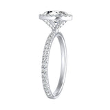 Halo 1.00 ct. Center Oval Lab Grown Diamond Engagement Ring in 14K White Gold