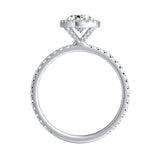 Halo 1.00 ct. Center Oval Lab Grown Diamond Engagement Ring in 14K White Gold