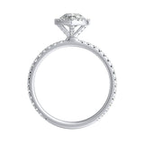 Halo 1.00 ct. Center Pear Lab Grown Diamond Engagement Ring in 14K White Gold