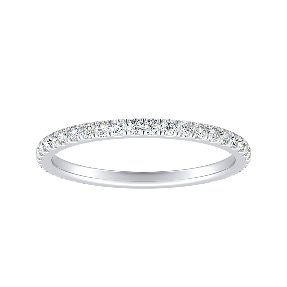 Simran Collection — Classic Lab Grown Diamond Wedding Ring in 14K White Gold