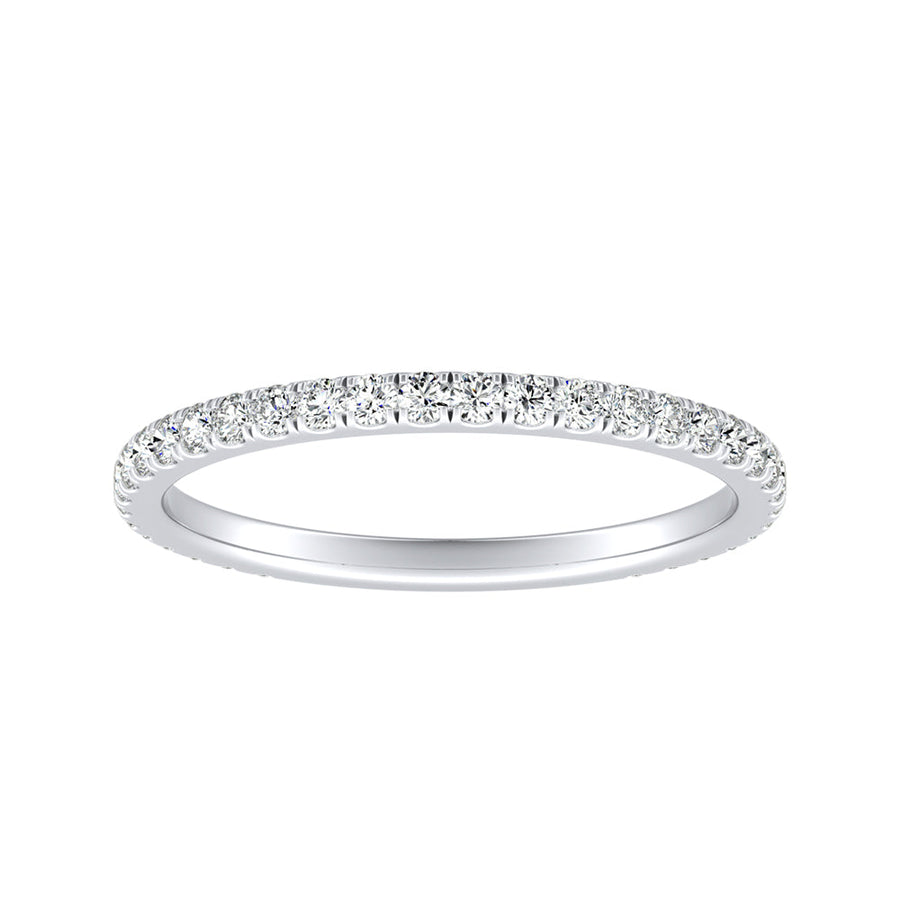Simran Collection — Classic Lab Grown Diamond Wedding Ring in 14K White Gold