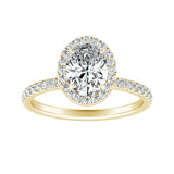 Halo 1.00 ct. Center Oval Lab Grown Diamond Engagement Ring in 14K White Gold