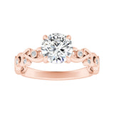 1.00 ct. Center Round Lab Grown Diamond Engagement Ring in 14K White Gold
