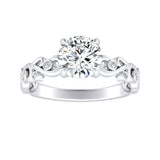 1.00 ct. Center Round Lab Grown Diamond Engagement Ring in 14K White Gold