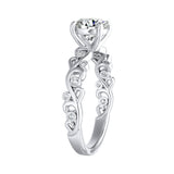 1.00 ct. Center Round Lab Grown Diamond Engagement Ring in 14K White Gold