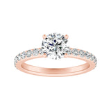 1.00 ct. Center Round Lab Grown Classic Diamond Engagement Ring in 14K White Gold