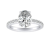 1.00 ct. Center Oval Lab Grown Classic Diamond Engagement Ring in 14K White Gold