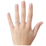 1.00 ct. Center Oval Lab Grown Classic Diamond Engagement Ring in 14K White Gold