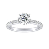 1.00 ct. Center Round Lab Grown Classic Diamond Engagement Ring in 14K White Gold
