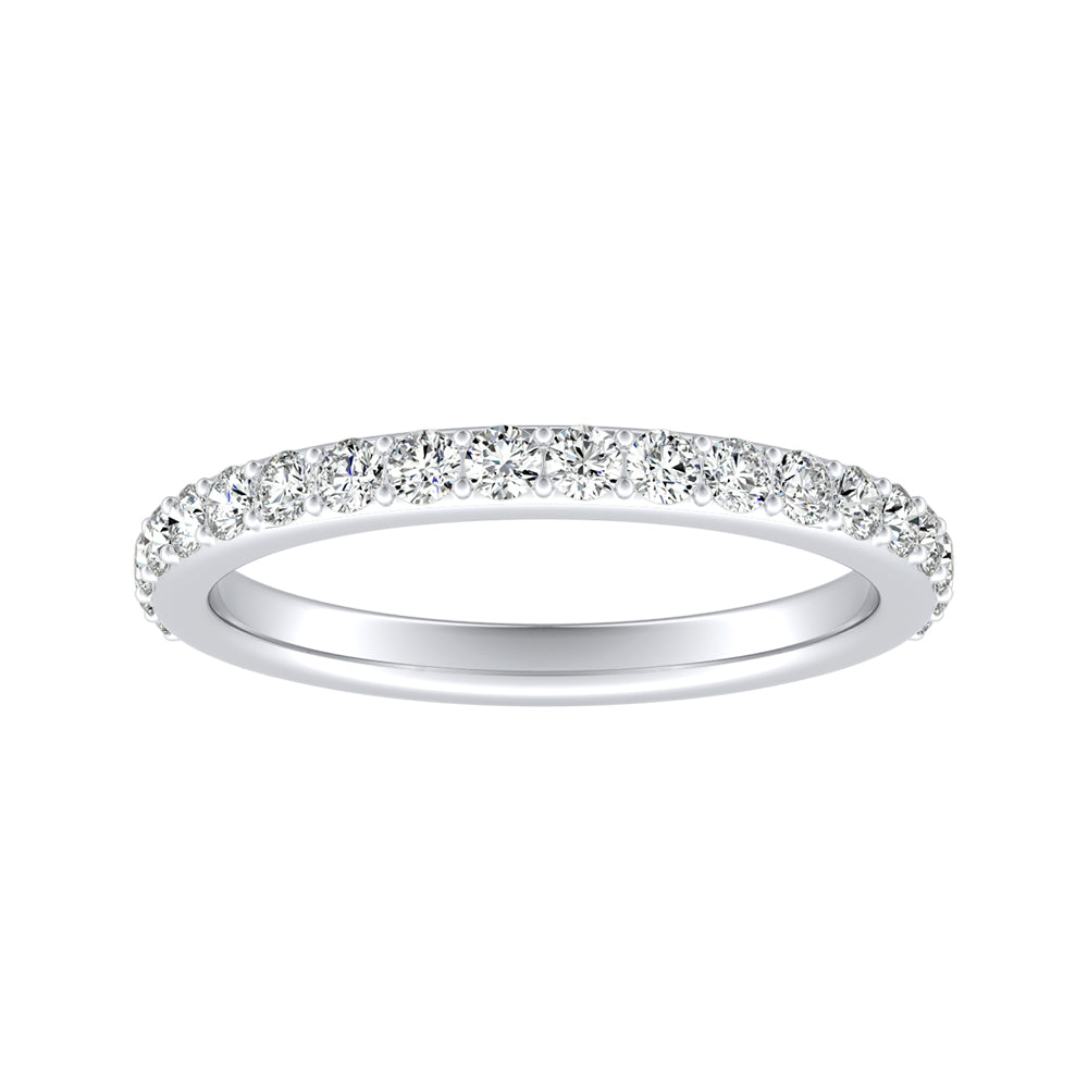 Simran Collection — Classic Lab Grown Diamond Wedding Ring in 14K White Gold