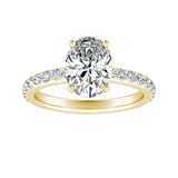 1.00 ct. Center Oval Lab Grown Classic Diamond Engagement Ring in 14K White Gold
