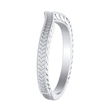 Vintage Lab Grown Diamond Wedding Ring in 14K White Gold