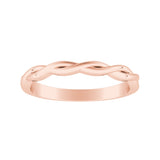 Twisted Lab Grown Diamond Wedding Ring in 14K White Gold
