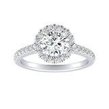 Halo 1.00 ct. Center Round Lab Grown Diamond Engagement Ring in 14K White Gold