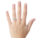 Halo 1.00 ct. Center Round Lab Grown Diamond Engagement Ring in 14K White Gold