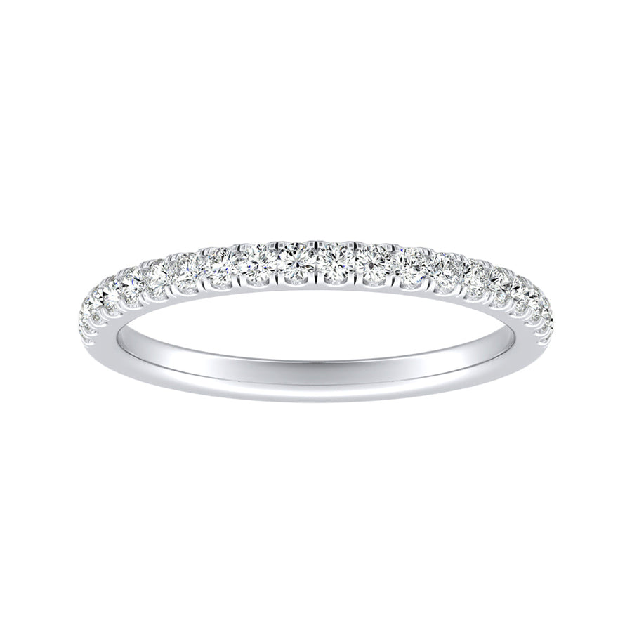 Simran Collection — Lab Grown Diamond Wedding Ring in 14K White Gold