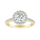 Halo 1.00 ct. Center Round Lab Grown Diamond Engagement Ring in 14K White Gold