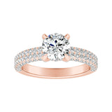 1.00 ct. Center Round Lab Grown Diamond Engagement Ring in 14K White Gold