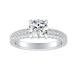 1.00 ct. Center Round Lab Grown Diamond Engagement Ring in 14K White Gold