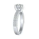 1.00 ct. Center Round Lab Grown Diamond Engagement Ring in 14K White Gold