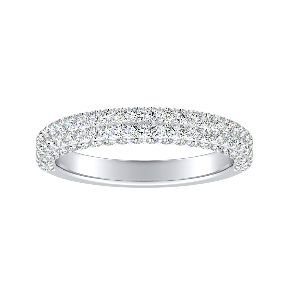 Simran Collection — Lab Grown Diamond Wedding Ring in 14K White Gold