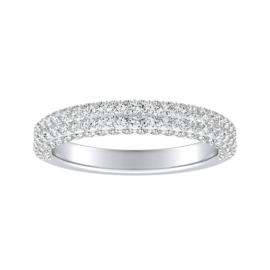 Simran Collection — Lab Grown Diamond Wedding Ring in 14K White Gold