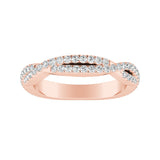 Lab Grown Twisted Diamond Wedding Ring in 14K White Gold