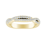 Lab Grown Twisted Diamond Wedding Ring in 14K White Gold