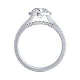 Halo 1.00 ct. Center Round Lab Grown Diamond Engagement Ring in 14K White Gold